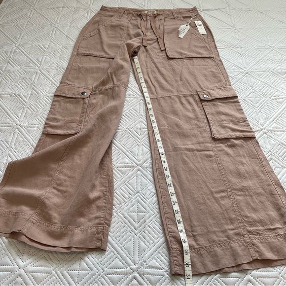 Anthropologie Pilcro Silky Cargo Pants in Mauve Size 12 - Picture 9 of 14